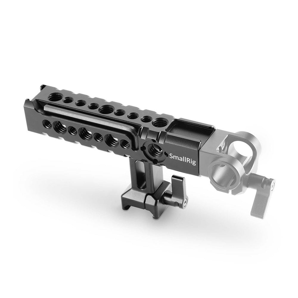 SmallRig NATO Top Handle with QR Quick Release Handgrip with Back and Forward Adjustment, Dual Anti-Twist ARRI Mounts, Dual Cold Shoe Adapters and 1/4"-20 & 3/8"-16 Thread Holes for Camera Rig 1955