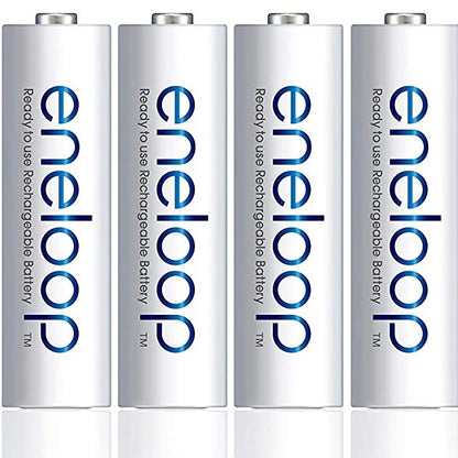 Panasonic Eneloop BK 3MCCE 4BT AA Rechargeable Battery Pack of 4 (White) x4