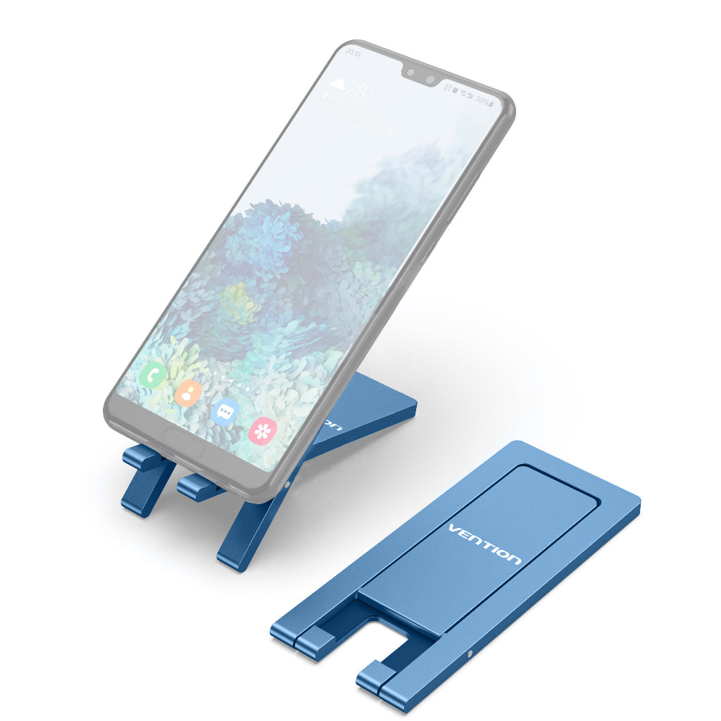 Vention Foldable Aluminum Alloy Desktop Stand Holder with Compact Portable Design for 4.7 to 10" Mobile Phones (Grey, Green, Blue, Purple) | KCX