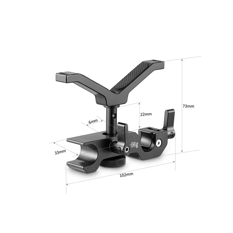 SmallRig 2152 15mm Universal LWS Rod Mount Lens Support and 30.5mm Vertical Adjustment with 15mm Quick Release Rod Clamp