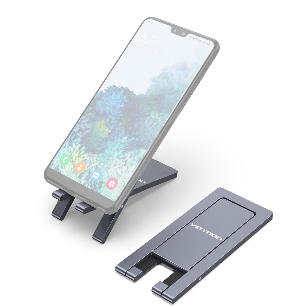 Vention Foldable Aluminum Alloy Desktop Stand Holder with Compact Portable Design for 4.7 to 10" Mobile Phones (Grey, Green, Blue, Purple) | KCX