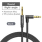 [CLEARANCE] Vention TRS 3.5mm Male to Male Right Angle Audio Extension Cable Cotton Braided Black Aluminum Alloy Type Hi-Fi Video Stereo Music for Smartphones, Laptop, PC, Gaming, TV (2 meters) | BAZBH