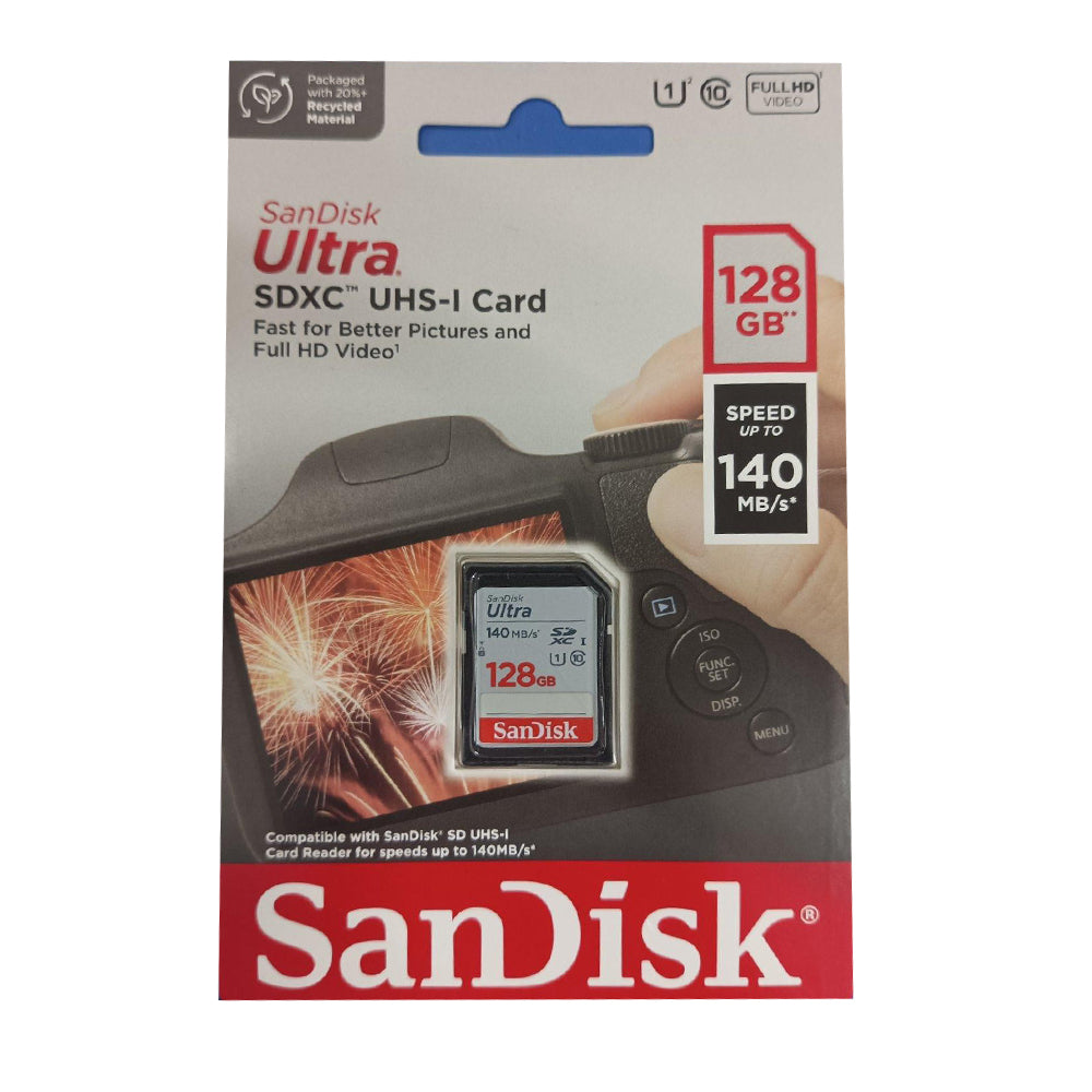 SanDisk Ultra 128GB SD Card SDXC Class 10 UHS-I with 140mb/s Read Speed | SDSDUNB-128G-GN6IN