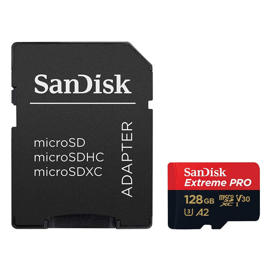 Sandisk Extreme Pro Micro SD Card 128GB UHS-I SDXC Class 10, 200mb/s and 90mb/s Read and Write Speed A2 with Adapter | Model - SDSQXCD-128G-GN6MA
