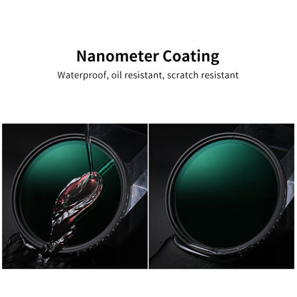 K&F Concept Variable Neutral Density Fader ND8 to ND2000 Waterproof Anti-Scratch Green Coated Japan Optics for Camera DSLR Mirrorless 37mm 40.5mm 43mm 46mm 49mm 52mm 55mm 58mm 62mm 67mm 72mm 77mm 82mm
