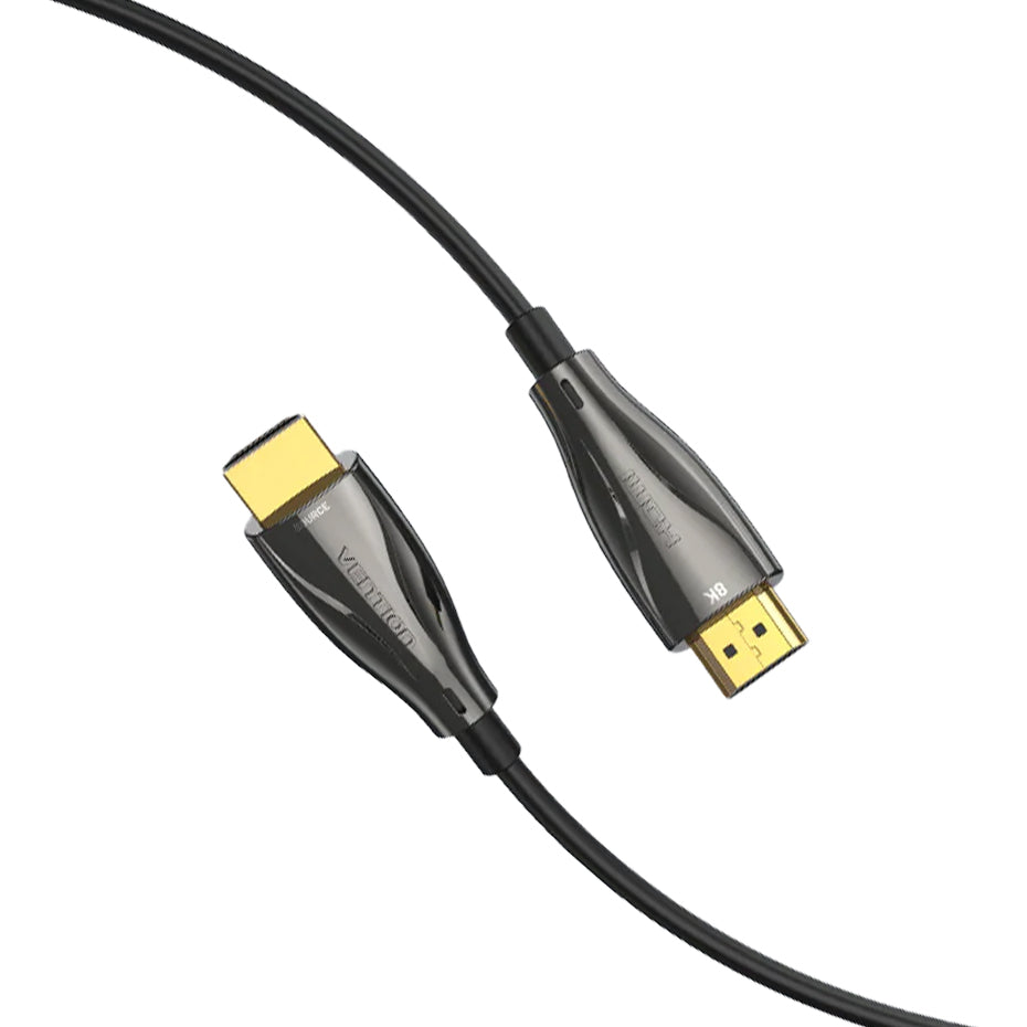 VENTION オプティカルHDMI Male to Male HDケーブル 100M 亜鉛合金タイプ ブラック AL-1529 オーディオ関連 代引不可 Vention Flat Nylon Braided HDMI™-A Male to Male 8K HD Cable 2M Black