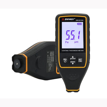 Sndway SW-6310A Digital Paint Coating Thickness Gauge Meter for Car Paint, Rubber, Paint & Emel with 1700um/66mil Measuring Range, 2" LCD Two-Way Rotating Screen, 30 Sets Data