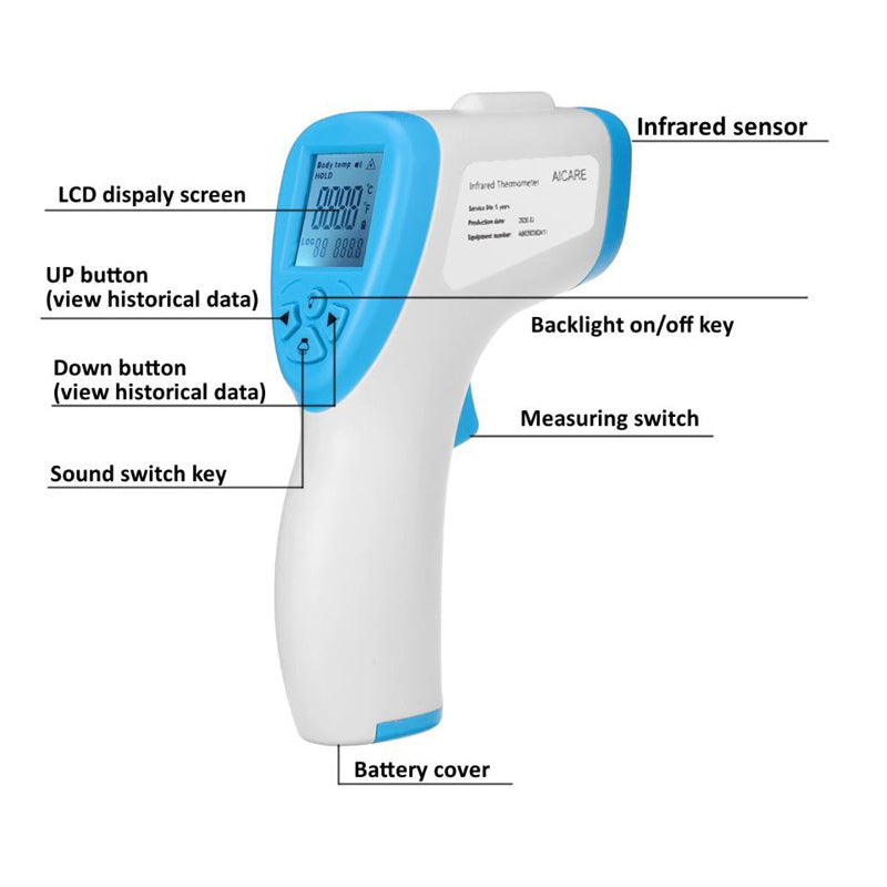 [CLEARANCE] Eagletech AICare A66 Non Contact Infrared Forehead and Body Thermal Thermometer Scanner