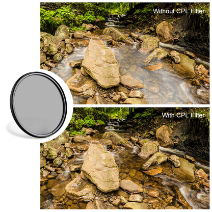 K&F Concept Classic Series Slim MC Multi-Coated CPL Circular Polarizer Linear Anti-Fungus Blue Coated Japan Optics Lens Filter for Camera DSLR Mirrorless 37mm 40.5mm 43mm 46mm 49mm 52mm 55mm 58mm 62mm 67mm 72mm 77mm 82mm