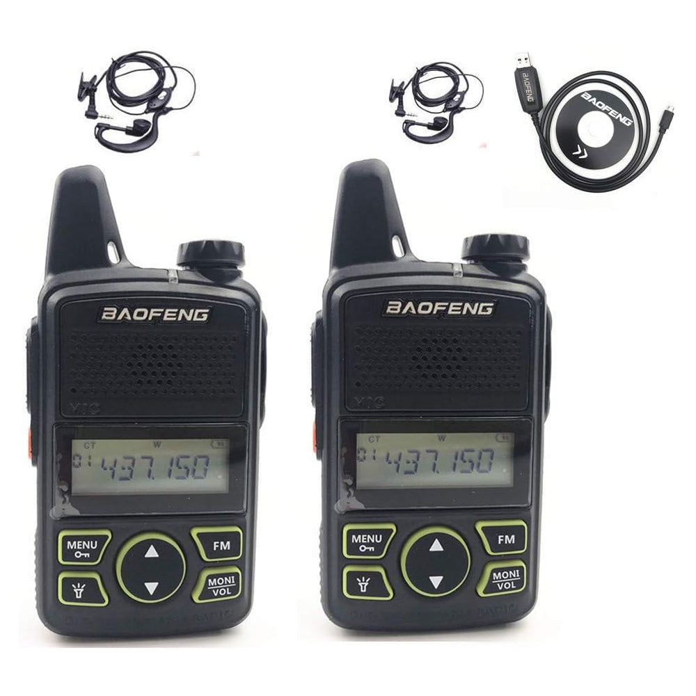 BaoFeng BF-T1 (Set of 5/6/7/8/9/10) Walkie-Talkie UHF Transceiver 2W PC Programmable Two-Way Radio with 20 Storage Channels, 400-470MHz Frequency Range, 3km Max. Talking Range, Clear Voice Output, 1500mAh Battery Capacity
