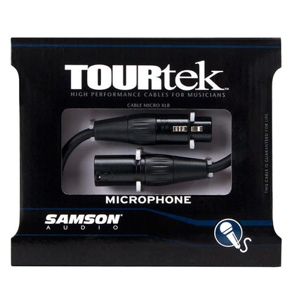 Samson TOURtek TM 6 Meters 3 Pin XLR Male to Female Audio Cable with PVC Jacket, Nickel Plated Neutirk Connectors, and Copper Mesh Shielding | ESATM20