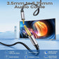 [CLEARANCE] ORICO 3.5mm TRS to 6.5mm TRS Audio Cable with Gold-Plated Male-to-Male AUX Connectors & Flexible Silicone Cord for Guitars, Audio Mixers, Amplifiers, Speakers, Sound Cards, Music Players, Smartphone, Computer Desktops & Laptops