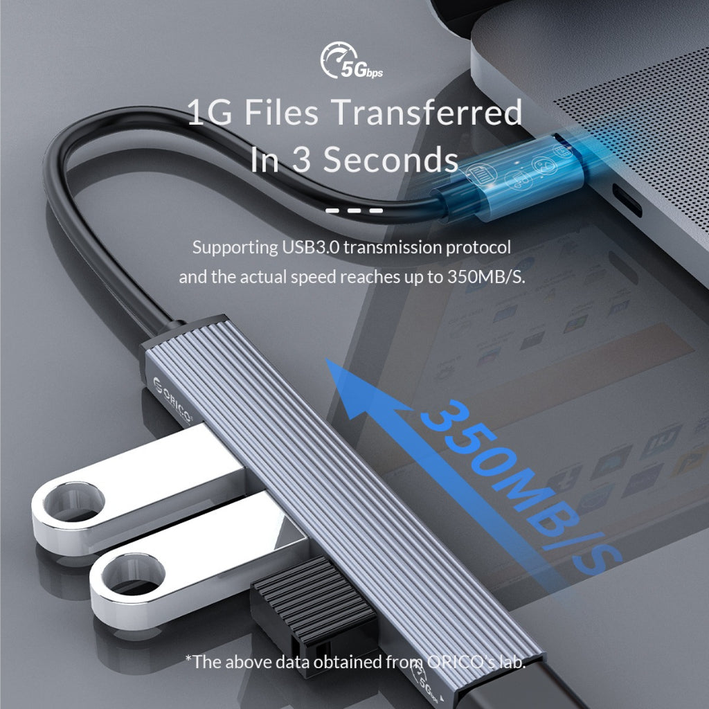 ORICO 4-in-1 Type C to USB 3.0 Multifunctional Docking Station Hub with 3xUSB 2.0 Input, 5Gbps