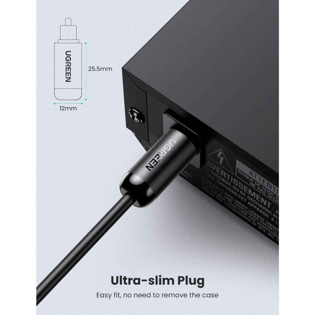 UGREEN Male to Male Fiber Optical Toslink Connector Audio Cable for TV, CD/DVD/Blu-Ray Player, Game Console to Speaker, Soundbar, Amplifier, etc. (1 Meter  / 1.5 Meter / 2 Meters / 3 Meters)