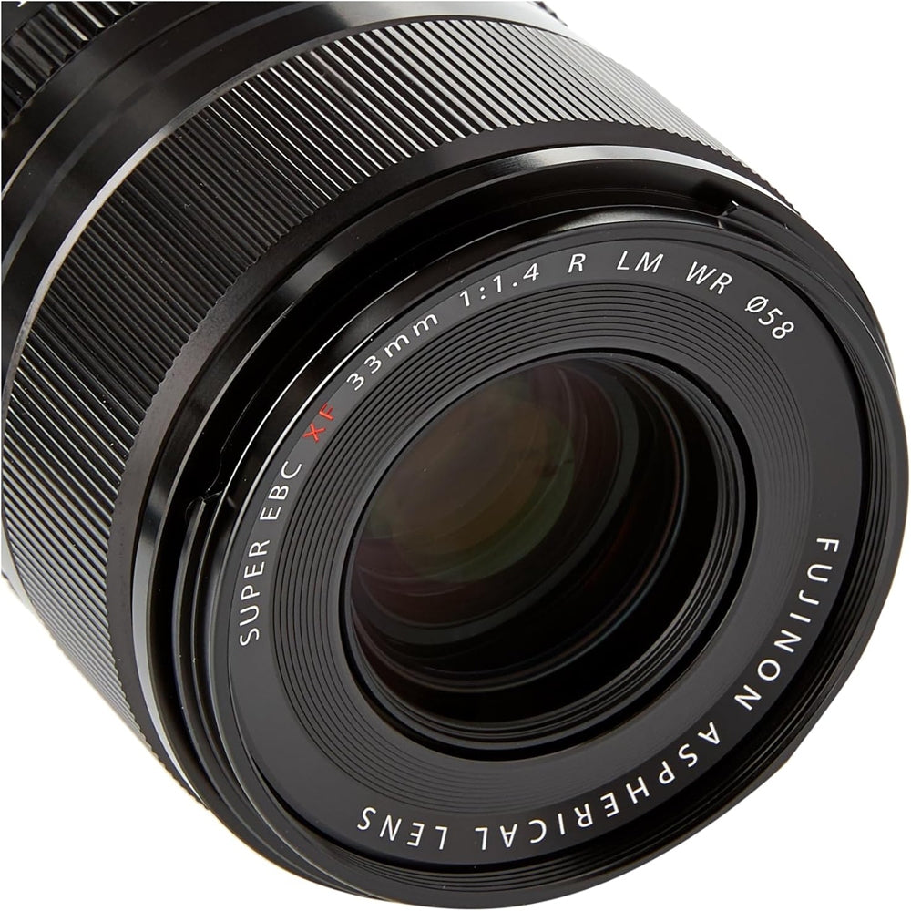 FUJIFILM Fujinon XF 33mm f/1.4 R LM WR X-Mount APS-C Autofocus for Mirrorless Cameras with Two Aspherical and Three ED Elements, 15 Elements in 10 Groups, 50mm-Equivalent in Full-Frame Focal Length, and 58mm Filter Size