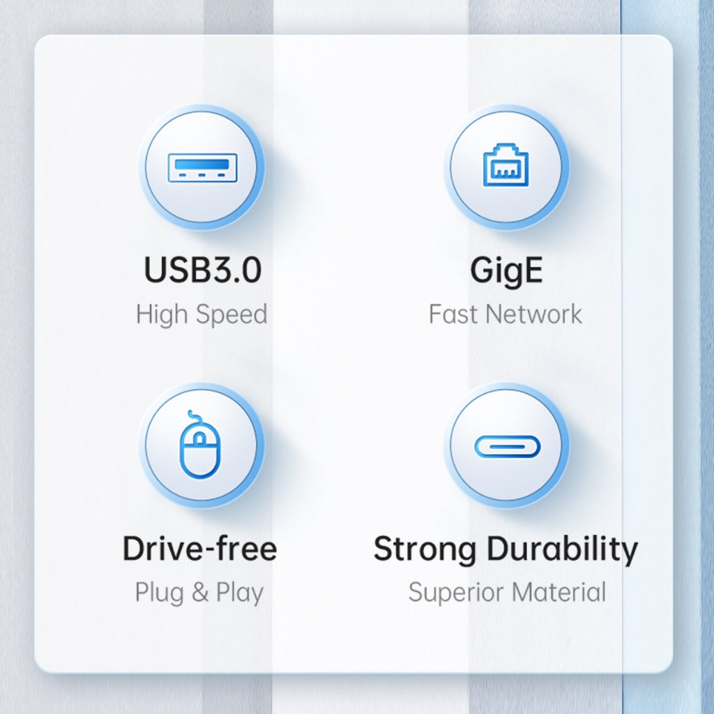 [CLEARANCE] ORICO 3-in-1 USB 3.0 Type C Data Hub with 5Gbps USB-C 3.0 Input, 1000Mbps Ethernet, 5Gbps USB-A 3.0 Output for Windows 8/10, macOS, Linux | PWCUR-C3-05