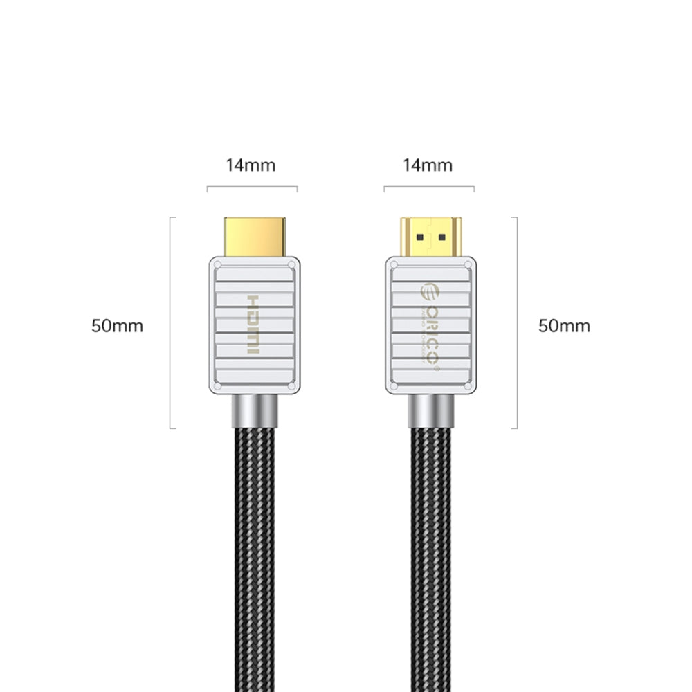 [CLEARANCE] ORICO 2 Meters H4CY Series 4K UHD Gold Plated Braided HDMI 2.0 Video Cable with HDR Display, 18Gbps High Bandwidth Rate, 240Hz Refresh Rate, Backward Compatible for Monitors, TV, Desktop PC Computer Laptop - Black