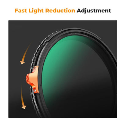 K&F Concept no-X True Color ND + CPL 2 in 1 ND2-ND32 Lens Filter with 1-5 Stops Variable Fader Neutral Density Circular Polarizing, No X Cross Shadow, MRC Waterproof and Scratch-Resistant for Cameras and Photography