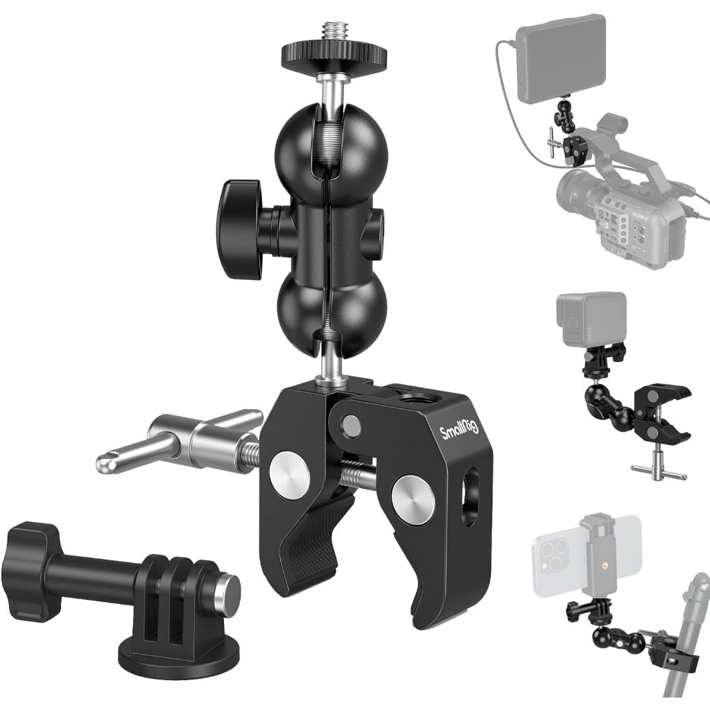 [CLEARANCE] SmallRig Multi-function Super Clamp with Double Ball Heads ...