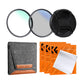 K&F Concept Nano-K Series Ultraviolet + Polarizing (MCUV + CPL) Optical Lens Filter Kit Waterproof HD MRC 18-Layer Nano-Coated with Lens Cap & 3pcs Cleaning Cloths | 49mm