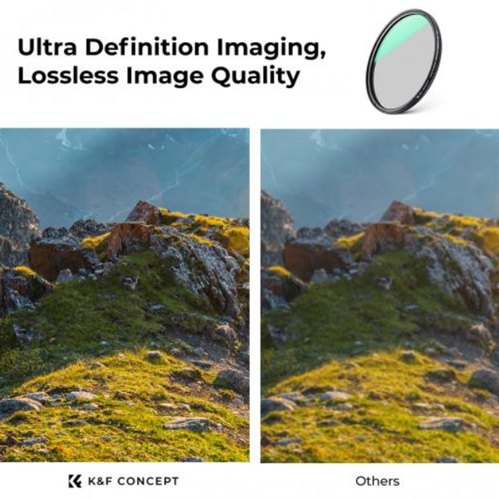 [CLEARANCE] K&F Concept Nano-X Series CPL 0.1% Ultra-Low Reflection Circular Polarizer Lens Filter with Multi-Coated Optical Glass and Ultra-Thin Aluminum Frame for Mirrorless and DSLR Camera Photography