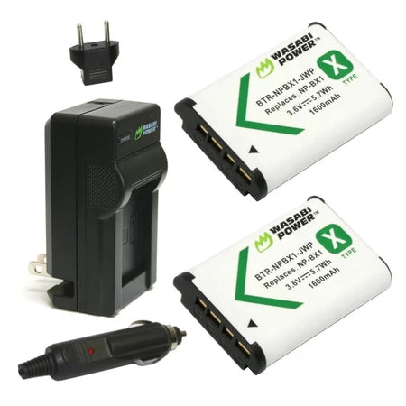 Wasabi Power NP-BX1 1600mAh 2pcs Battery & Dual USB Charger Kit for Sony Cyber-Shot Digital Camera