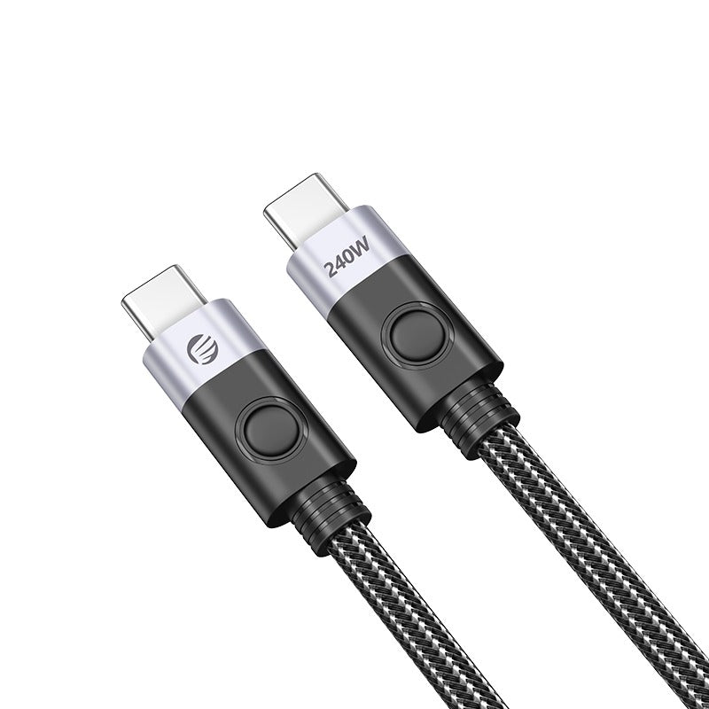 [CLEARANCE] ORICO CC240 (0.5m / 1m /1.5m / 2m) USB 3.2 / USB 4.0 Type C Fast Charging Data Cable Type C to Type C with 20Gbps / 40Gbps Fast Data Transmission Rate, PD 240W 4K 60Hz / 8K 60Hz Video, Nylon-Braided Aluminum Alloy