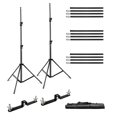 Pxel LS-BD2.8X3 HD 3B Heavy Duty Backdrop Muslin Stand 2.8M x 3M Triple Crossbar 9x10 Feet