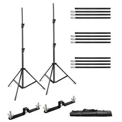 Pxel LS-BD2.8X3 HD 3B Heavy Duty Backdrop Muslin Stand 2.8M x 3M Triple Crossbar 9x10 Feet
