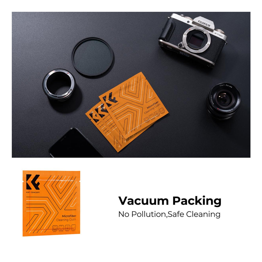[CLEARANCE] K&F Concept 3pcs Set Replacement Center-Pinch Camera Lens Cap with Lens Cap Keeper & Microfiber Cleaning Cloth for DSLR/SLR & Mirrorless Camera | 37mm 40.5mm 43mm 46mm 49mm 52mm 55mm 58mm 62mm 67mm 72mm 77mm 82mm
