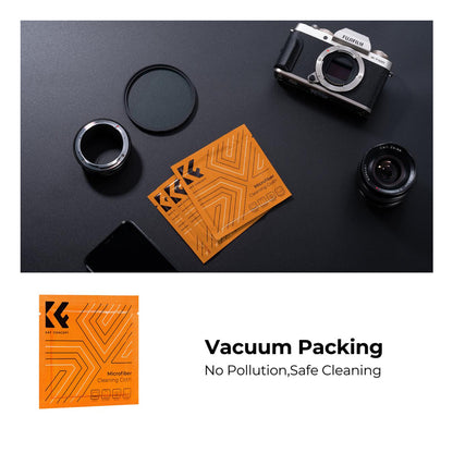 K&F Concept 3pcs Set Replacement Center-Pinch Camera Lens Cap with Lens Cap Keeper & Microfiber Cleaning Cloth for DSLR/SLR & Mirrorless Camera | 37mm 40.5mm 43mm 46mm 49mm 52mm 55mm 58mm 62mm 67mm 72mm 77mm 82mm