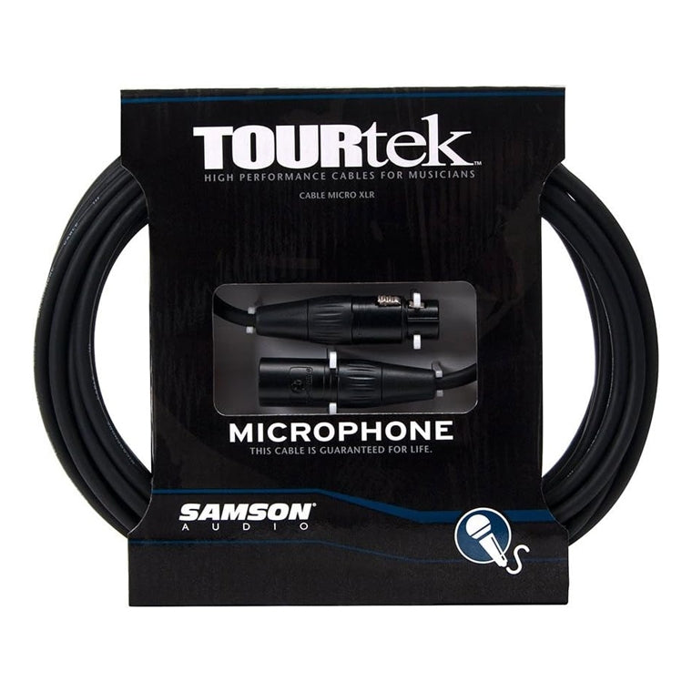 [CLEARANCE] Samson TOURtek TM 30 Meters 3 Pin XLR Male to Female Audio Cable with PVC Jacket, Nickel Plated Neutirk Connectors, and Copper Mesh Shielding | ESATM100