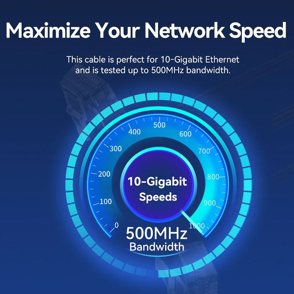 [CLEARANCE] Vention 0.5m / 1m / 1.5m / 2m / 3m / 5m Cat6A UTP Patch Angled Ethernet LAN Cable 10Gbps High-Speed Network Data, 500MHz Bandwidth, Bend-Proof Rotating Connector, Gold-Plated Contacts for Home & Work Internet Connection, PC, Switch (Blue) | JG