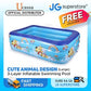 [CLEARANCE] Ucassa 3-Layer Inflatable Kiddie Swimming Pool with Max 2ft Depth with Cute Animal Design Summer Outdoor for Kids