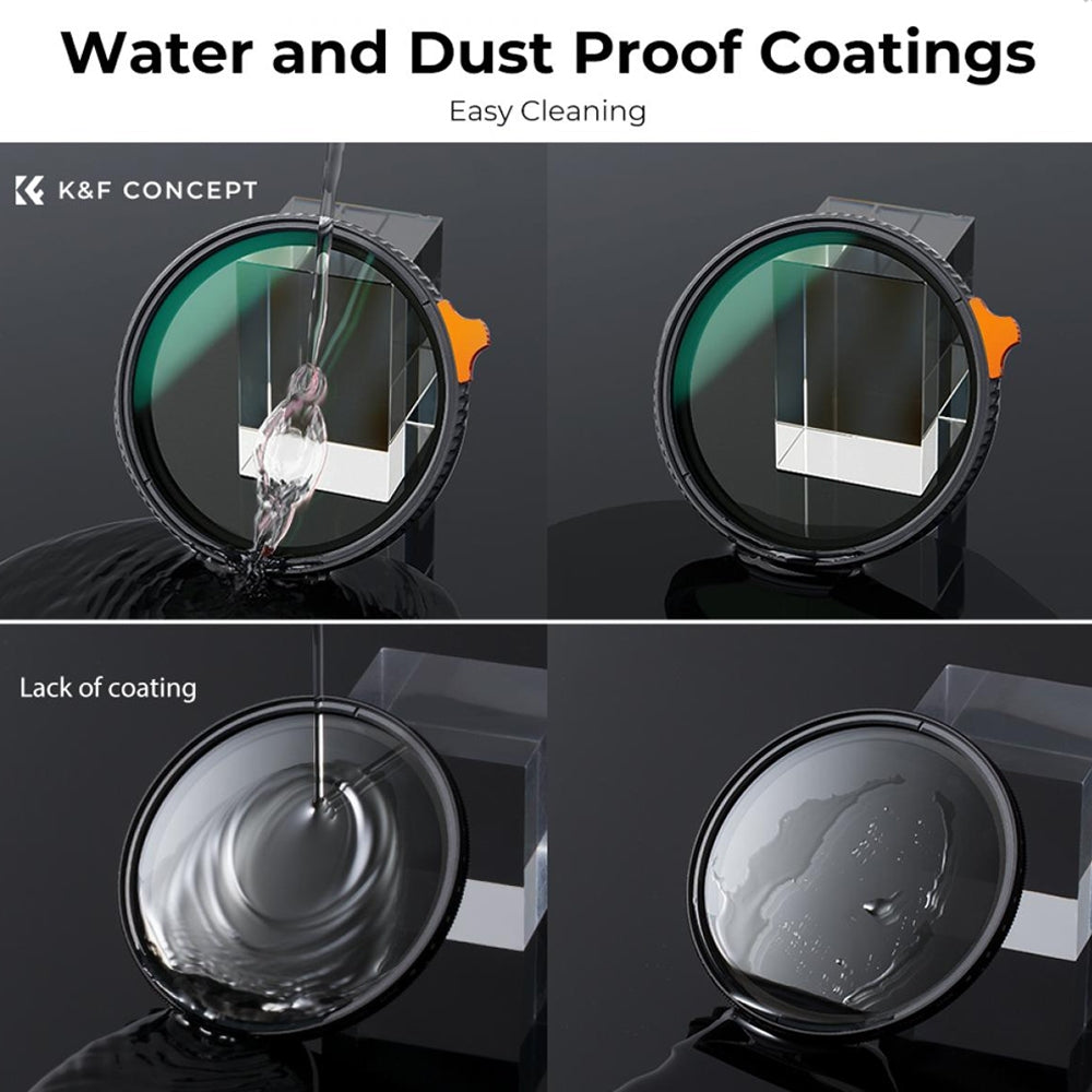 K&F Concept Nano-X Series MRC 9-Stop ND2-ND400 Variable ND Neutral Density Camera Lens Filter for 95mm | KF01-1905