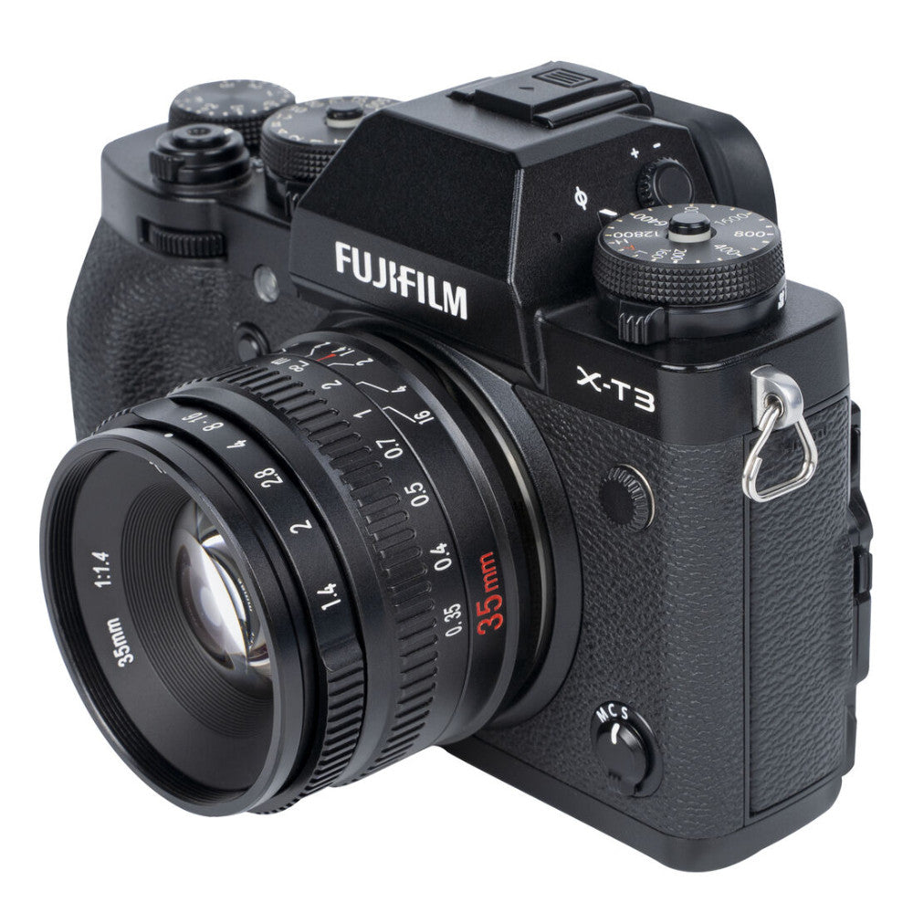 7Artisans 35mm F/1.4 MF Manual Focus APS-C Format Fujifilm X Mount Compact Portrait Prime Lens