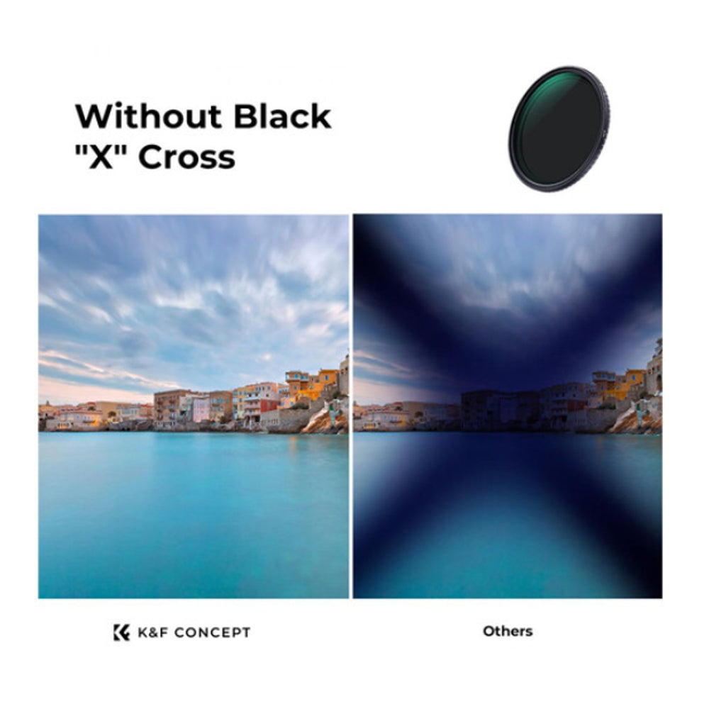 [CLEARANCE] K&F Concept Variable ND Filter ND2-ND32 (1-5 Stops) Neutral Density Nano-X Optical Glass Lens Filters with Waterproof & Scratchproof Multi-Layer Protective Coating and Ultra-thin Frame for DSLRs and Mirrorless Cameras
