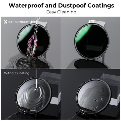 K&F Concept NO-X GND8, ND8, ND64, ND1000 Neutral Density Lens Filters with Magnetic Adapter Ring for Camera Lenses - Multi-Coated Optical Glass, Ultra-Slim Frame, High-Definition, Waterproof & Scratch Resistant