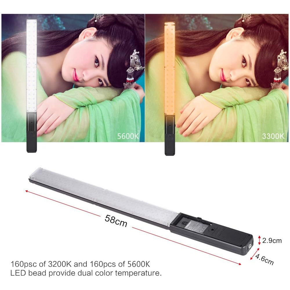 Yongnuo YN360 RGB Handheld Pro LED Video Light Flash Wand with 3200K - 5600K Color Temperature for Lighting and Studio Equipment
