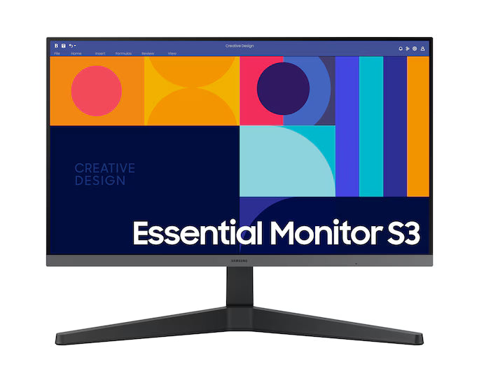 Samsung 24" 100Hz Full HD IPS Essential S3 Monitor with AMD FreeSync and Game Mode for Computer PC Setup - LS24C330GAEXXP