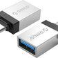 ORICO UT01 2-in-1 Portable Charge and Data Transfer OTG Aluminum Alloy Adapter USB 3.0 to Type C with Anti-Magnetic Anti-Shock Heatproof Waterproof Feature