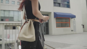 TTArtisan Drawstring Camera Sling Bag Crossbody Shoulder with Splash Proof PU Leather and Flocking Cloth Protection, Extra Pockets, and Removable Strap for DSLR Mirrorless Cameras