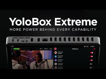Yololiv YoloBox Extreme All in One 4K UHD Multi Camera Livestreaming & Switching System HDMI | NDI | USB-C & A Inputs, Built-in Audio Mixer, SD / no Sim Card Slot, Ethernet, WIFI 7, 4G Network Streaming, Up to 20 Max Live Switch Sources