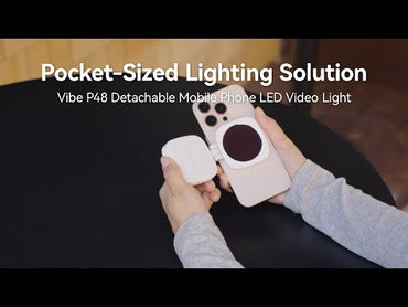 SmallRig Vibe P48 Detachable Smartphone LED Video Light 2700K - 5600K Bi-Color with MagSafe Connector Ring, Dual- Axis Head, Built-in Mirror for iPhone, Food Photography, Selfie and Vlogging | 4933, 4656