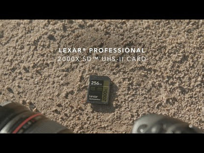 Lexar Professional 128GB 64GB 2000x SDHC / SDXC UHS-II Memory Card GOLD Series U3, V90, 8K Video Full HD and 3D with up to 300MB/s Read / 260MB/s Write, Class 10 for Cameras and Other Devices