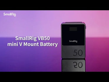 SmallRig VB50 Mini V Mount Battery (50Wh) with Safe & Fast Bi-Directional Charging, Multiple Interfaces & OLED Display for Cameras, Camcorders, Drones, Gimbals, Phones, Tablets, Laptops, Video Lights & Field Monitors | 3579 Black