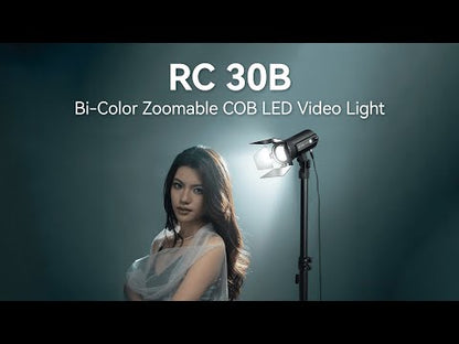 [CLEARANCE] SmallRig RC 30B Portable Bi-Color LED Video Light with 4-Leaf Barndoor and Beam Control Ring for Photography and Studio Lighting | 4279
