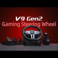 PXN V9 Gen2 PC Driving Wheel, 900 Degree Vibration Racing Steering Wheel Set with Clutch and Shifter for PC, PS3, PS4, Xbox one/Xbox Series S&X, Switch