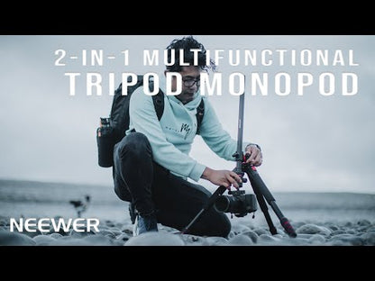 Neewer N284L+G0 79 Inches Camera Tripod Monopod with Aluminum Alloy 360° Panorama Ball Head and Vertical / Horizontal Center Column, 15Kgs Load Capacity, Quick Release Section Legs for Photography, Videography & Content Creation | 10097262