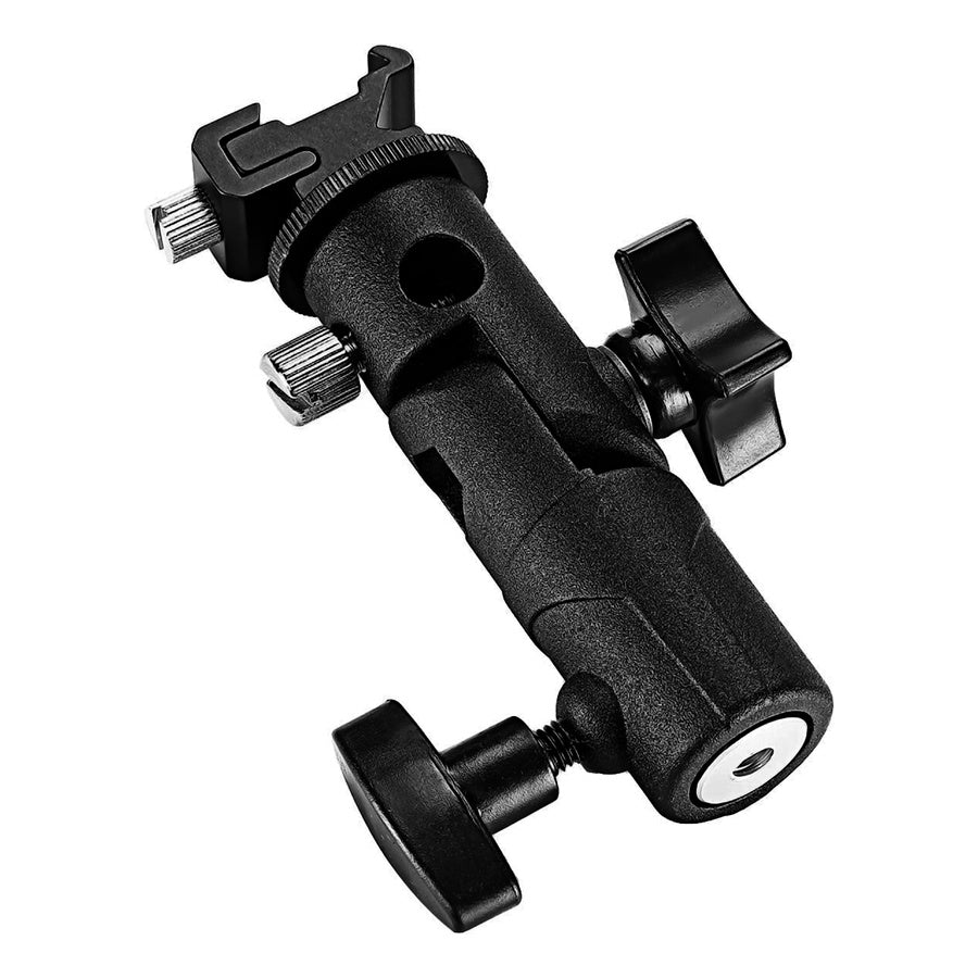 Pxel AA-LS4 Flash Bracket Umbrella Holder Swivel Light Stand Adapter Cold Shoe Speedlight